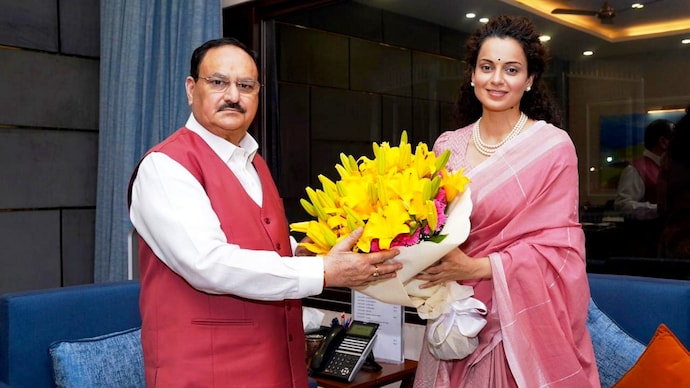 Kangana Ranaut in a thoughtful pose, reflecting her transition from Bollywood to politics.