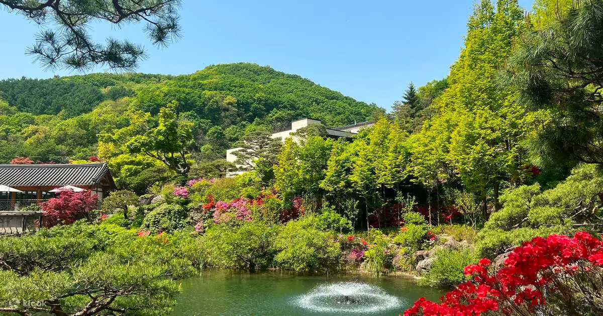 Hwadam Botanic Garden: A traditional Korean garden with bonsai trees, stone pagodas, and tranquil water features.